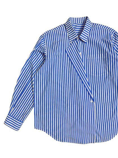 Blue Overlap 100% Cotton Shirt