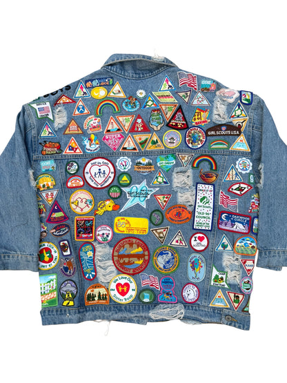 Upcycled patches Denim Jacket
