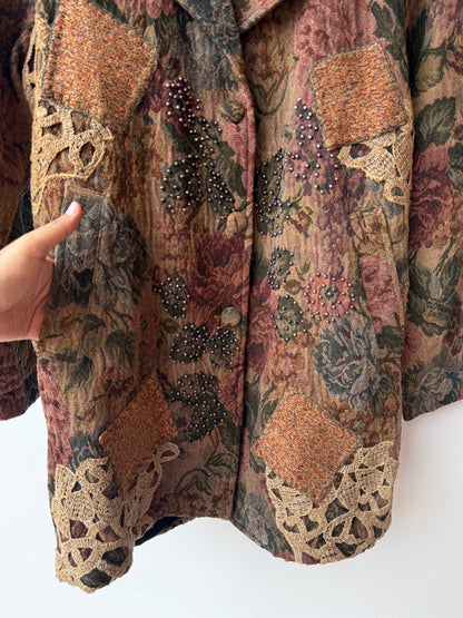 Long Jacquard vintage Jacket