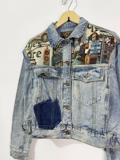Customised tapestry patch Denim Jacket