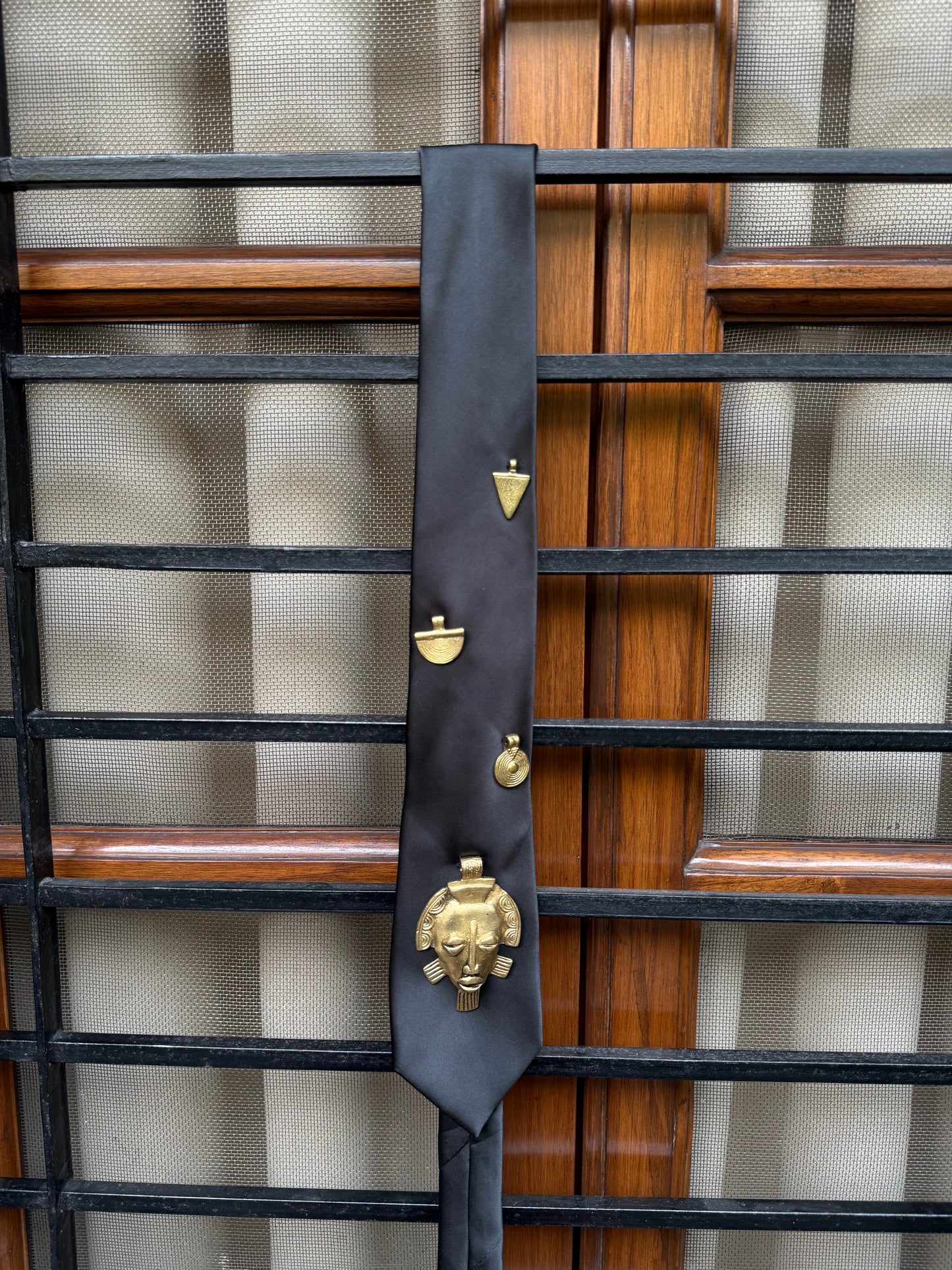 Golden Charm Handmade Vintage Silk Tie