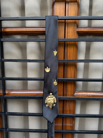 Golden Charm Handmade Vintage Silk Tie