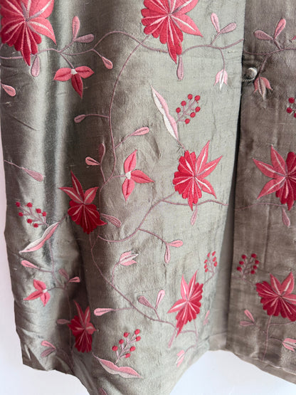 Lila Silk Embroidered Jacket