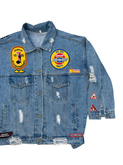 Upcycled patches Denim Jacket