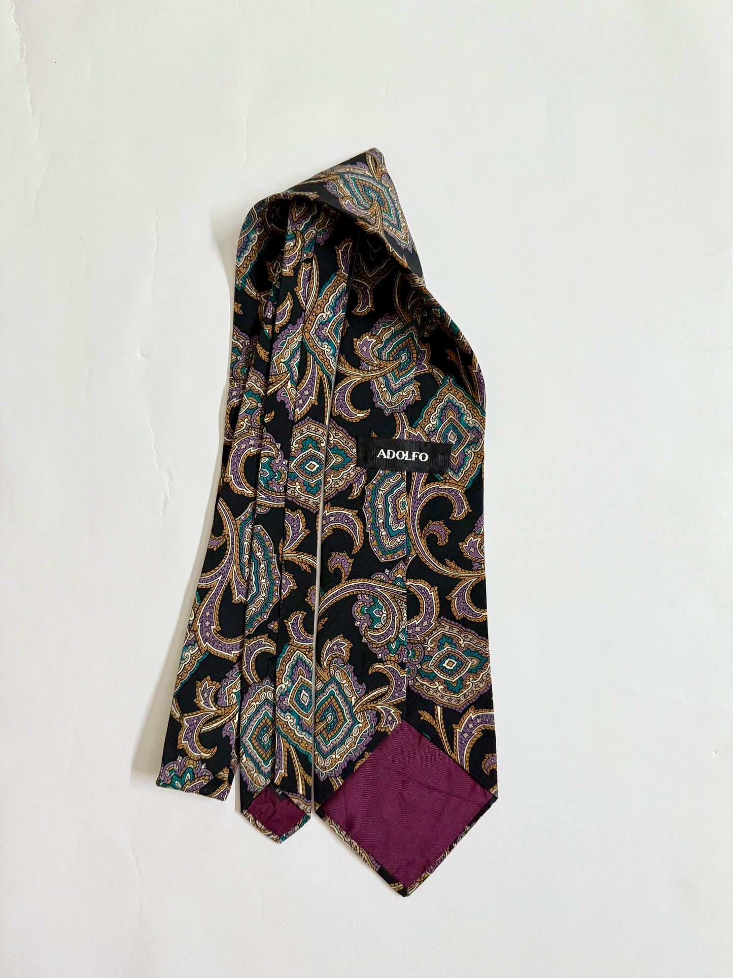 Adolfo Vintage Silk Tie
