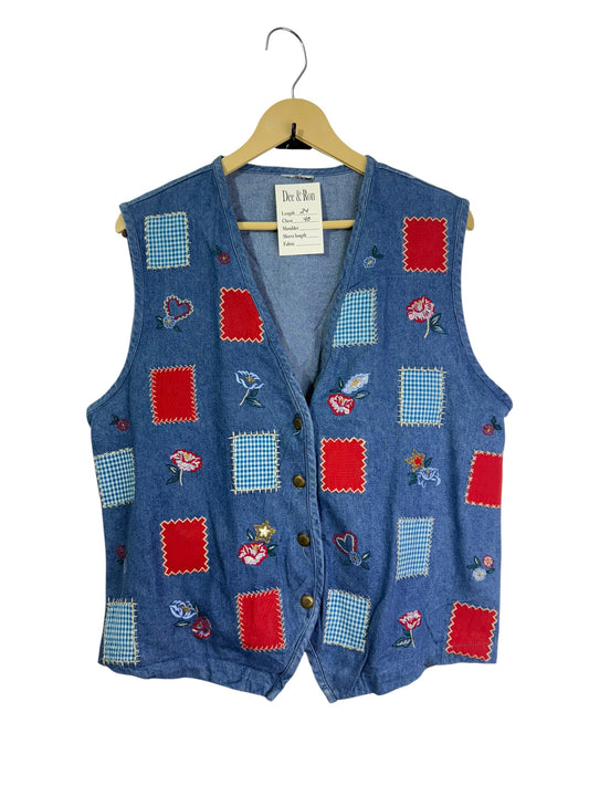 Denim Patch Vest