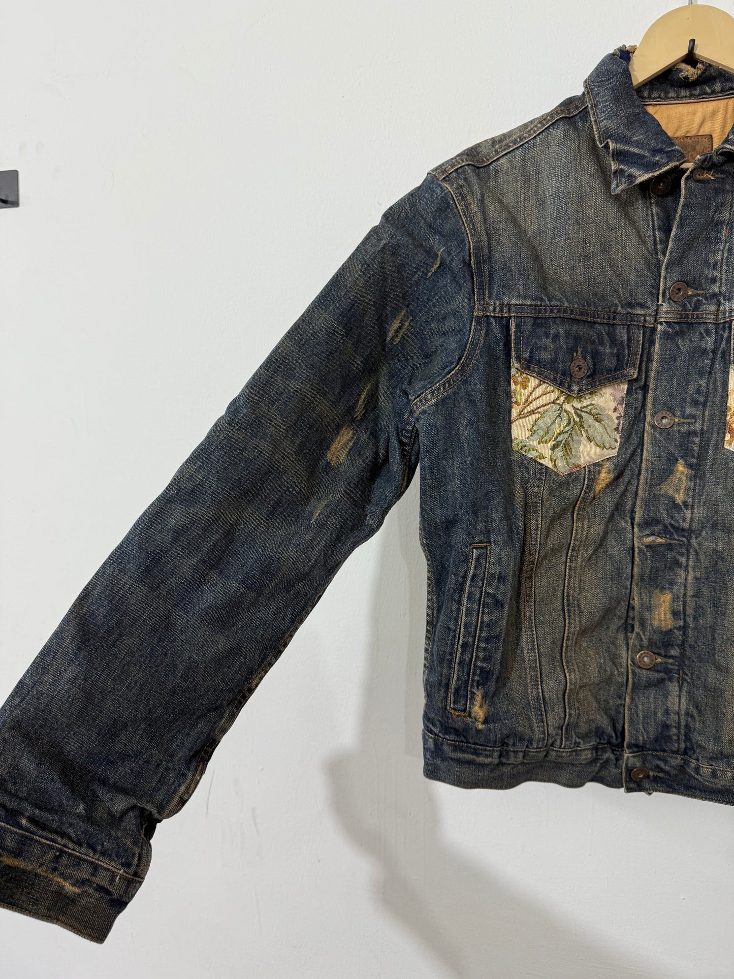 Customised Tapestry patch Denim Jacket