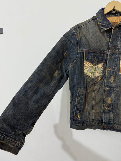 Customised Tapestry patch Denim Jacket