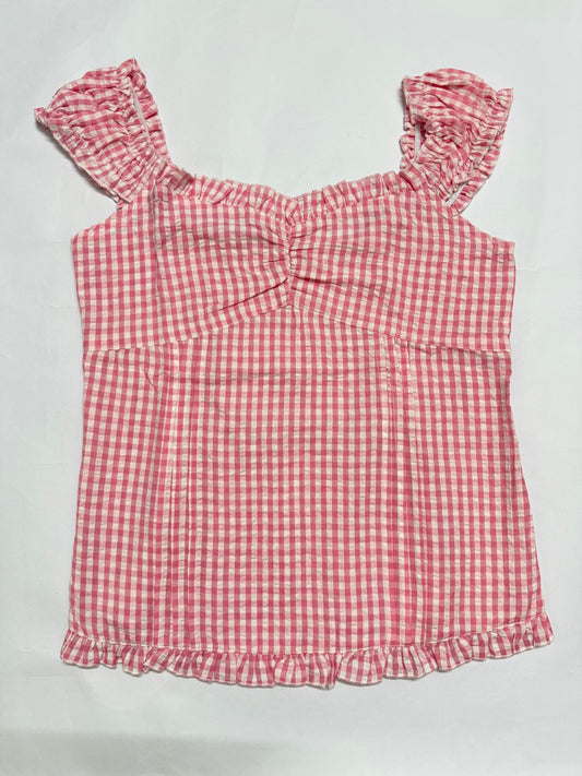 Check Print Crop Top