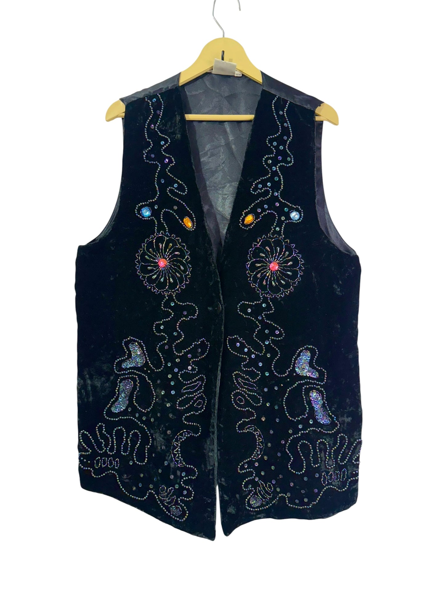Velvet Embroidered Vintage Vest