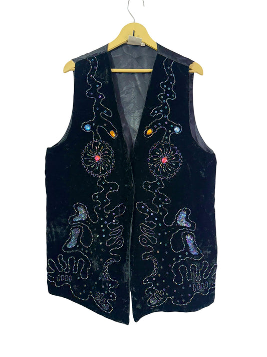 Velvet Embroidered Vintage Vest