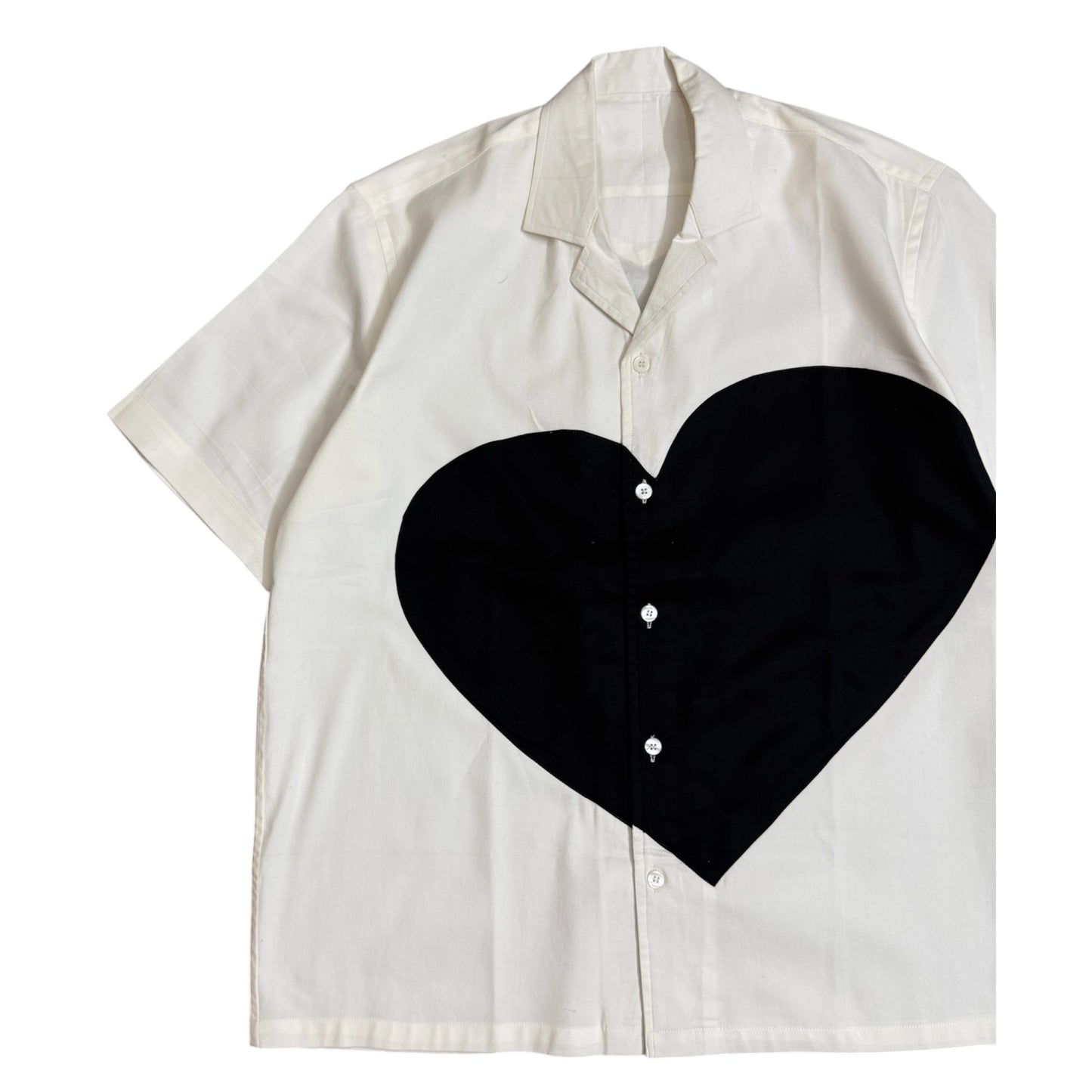 Black Heart Patch 100% Cotton Shirt