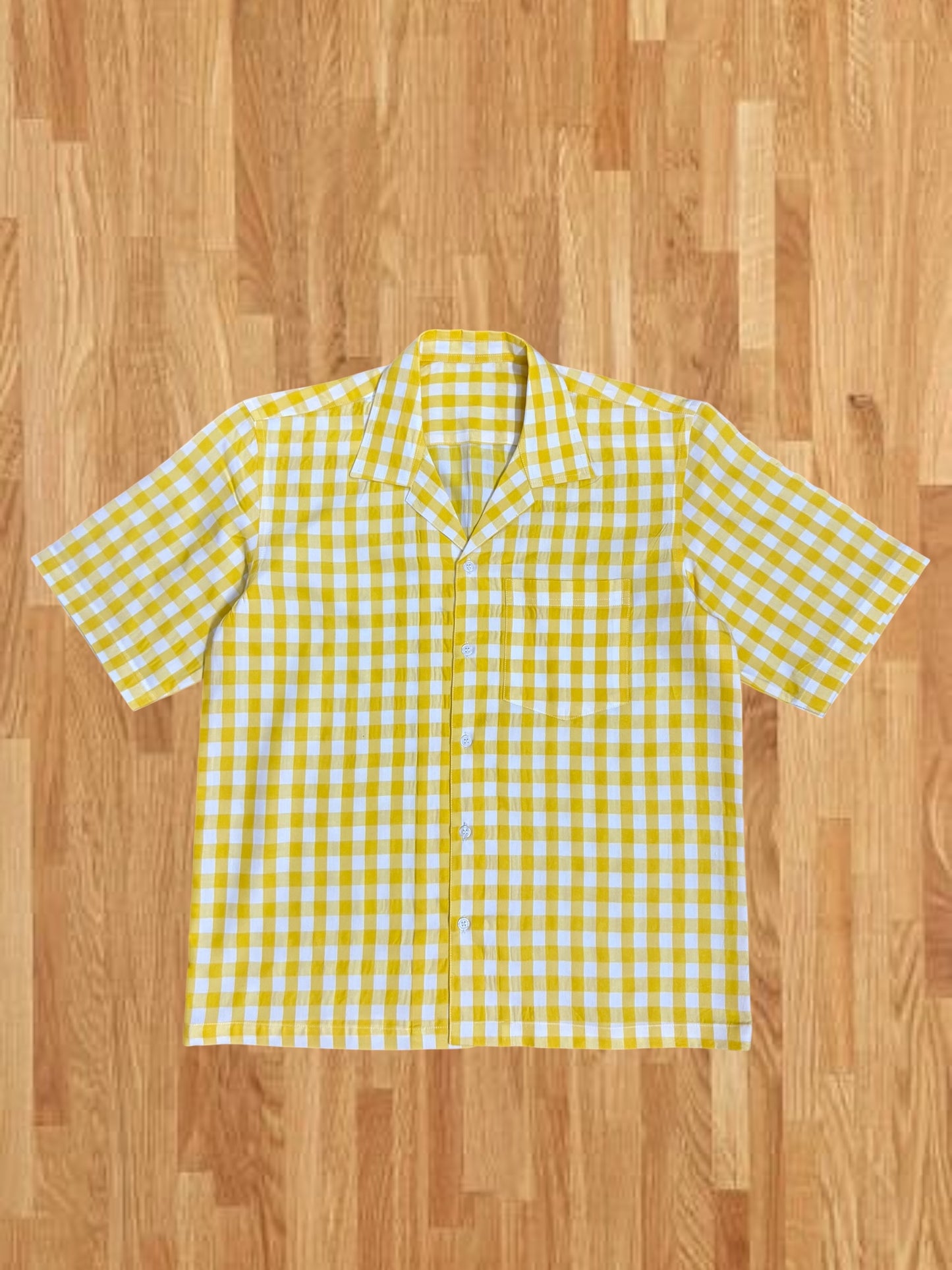 Yellow Check  100% Cotton women’s shirt