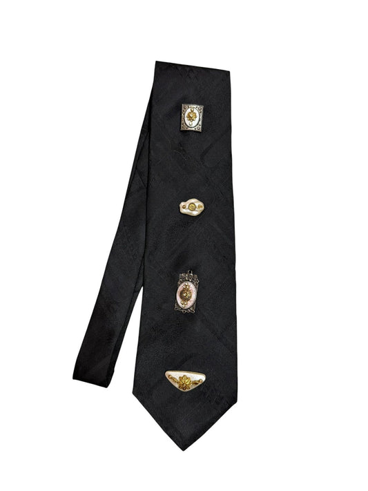 Vintage stone Handmade Vintage Silk Tie