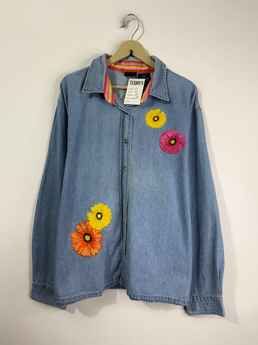 Embroidered Denim Shirt