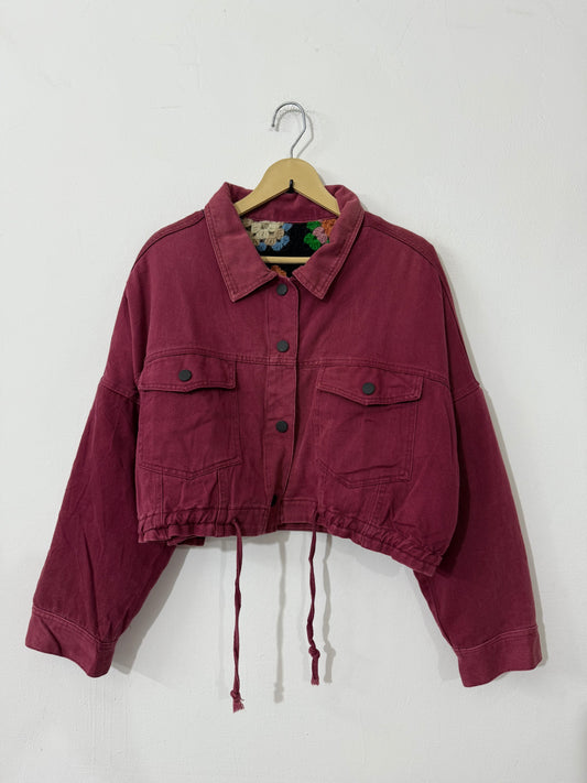 Reversible Denim Crochet Jacket