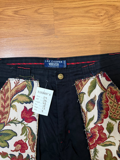 Lee Cooper tapestry patch handmade Jeans