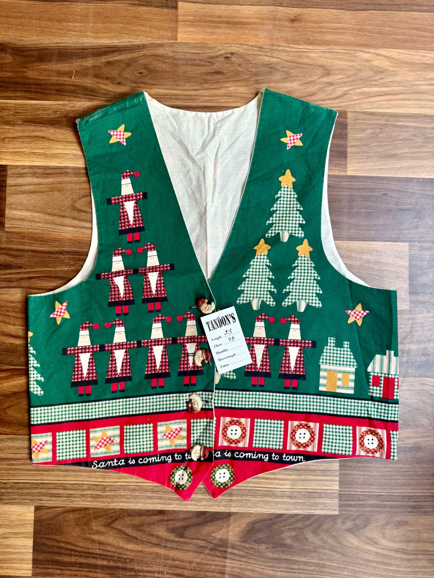 Christmas Print vest