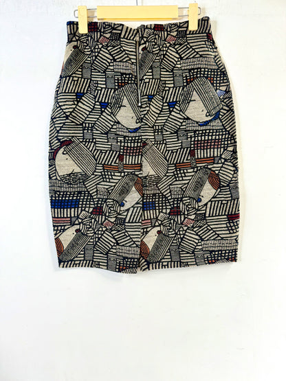 Abstract straight skirt