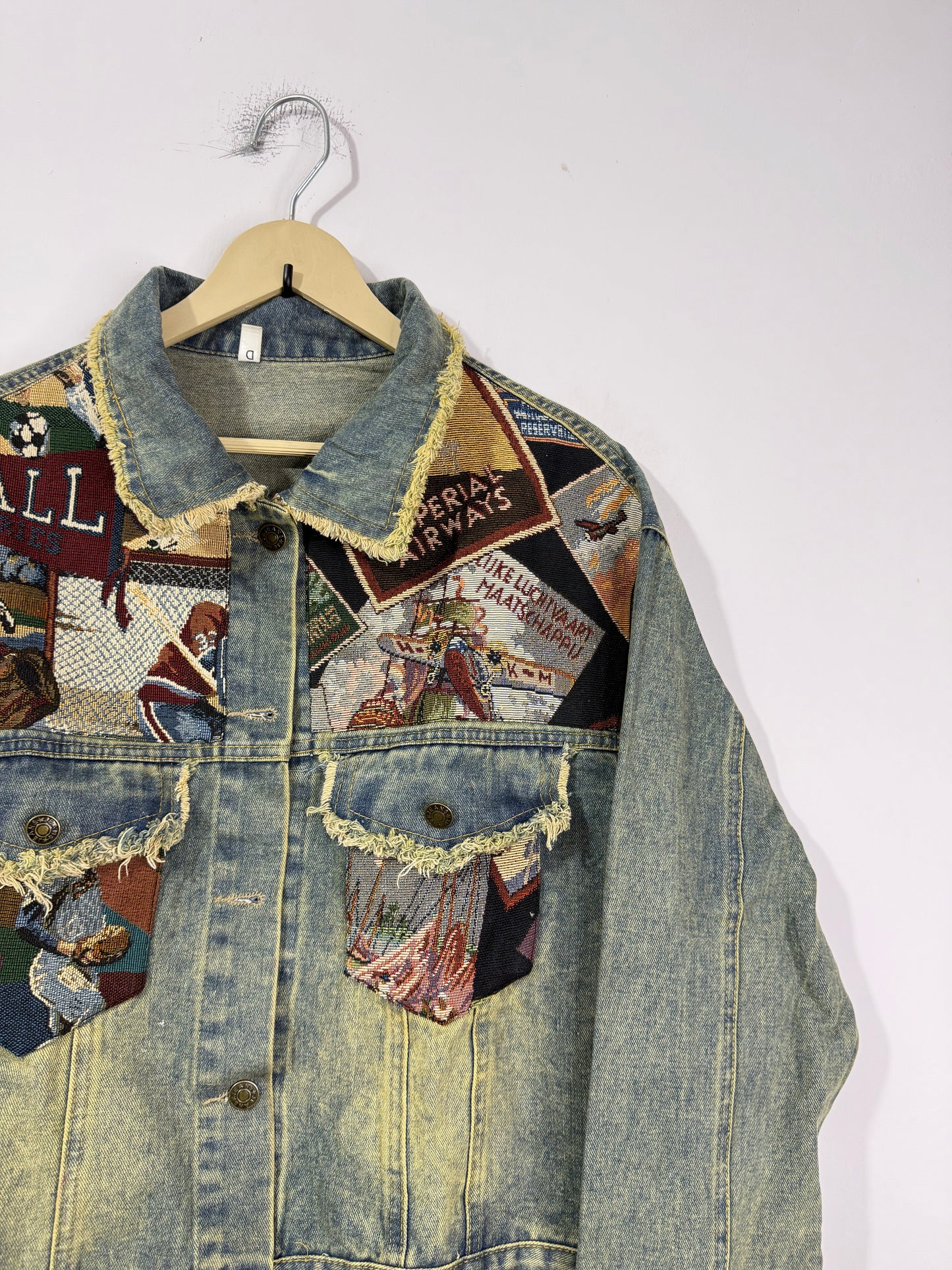 Customised tapestry patch Denim Jacket