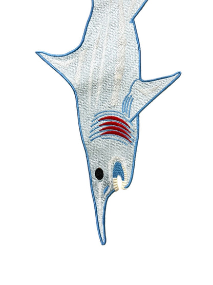 Embroidered Shark tie