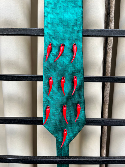 Mirchi charm Handmade Vintage Silk Tie