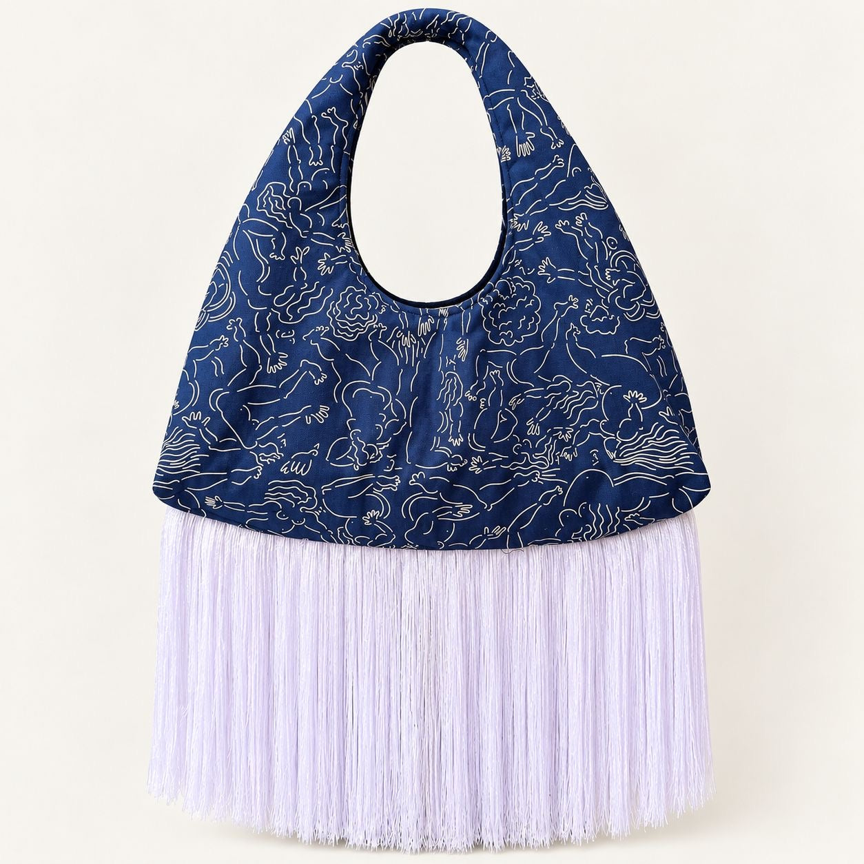 Handmade Indigo Drift Fringe Bag