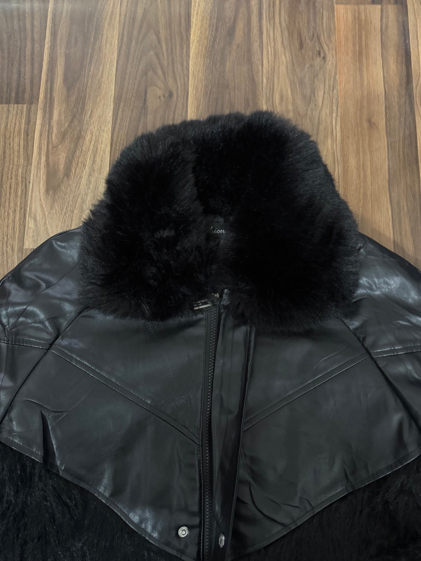 Fashion Leather Fur Jacket