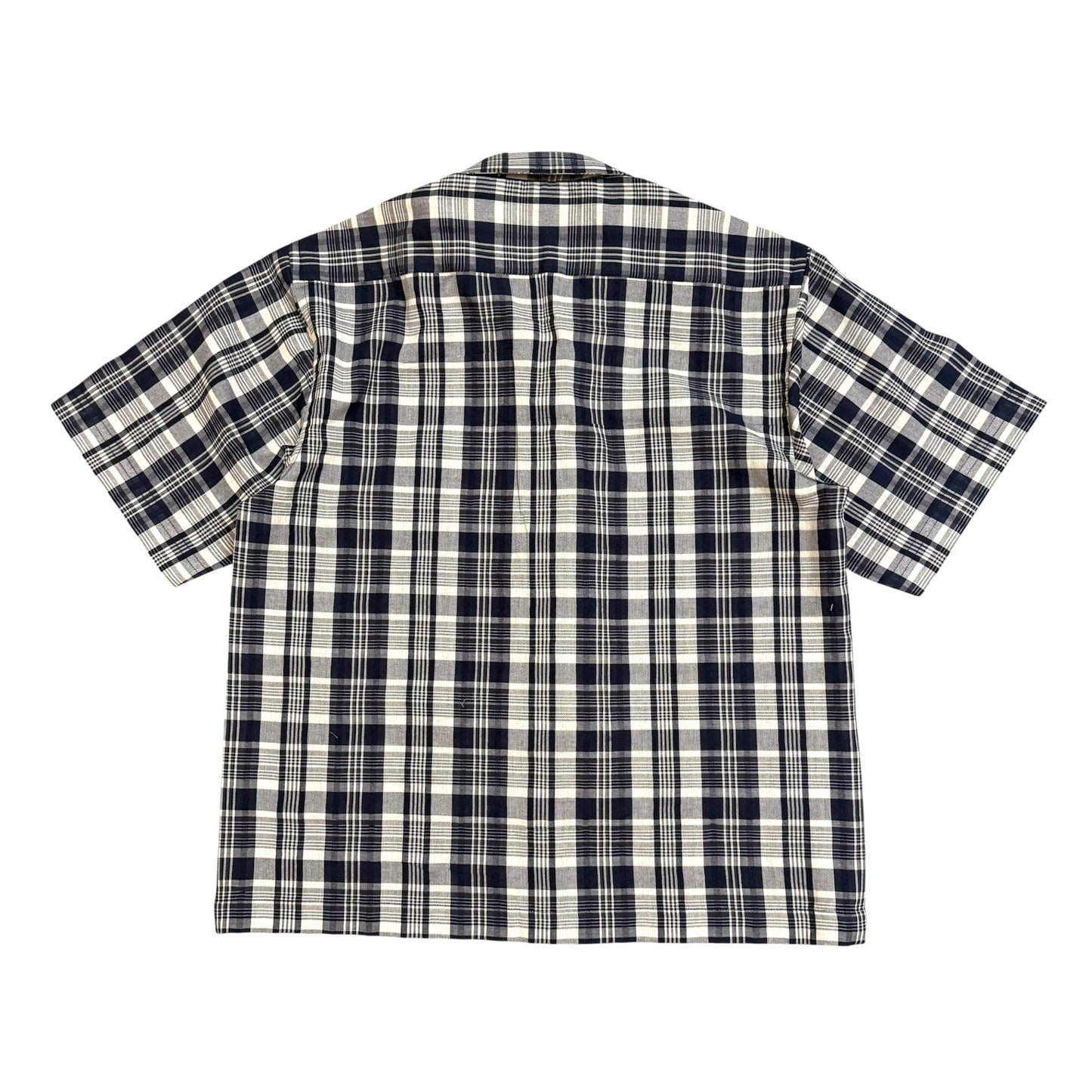 Fireman Clasp Night-Blue Check 100% Cotton Shirt