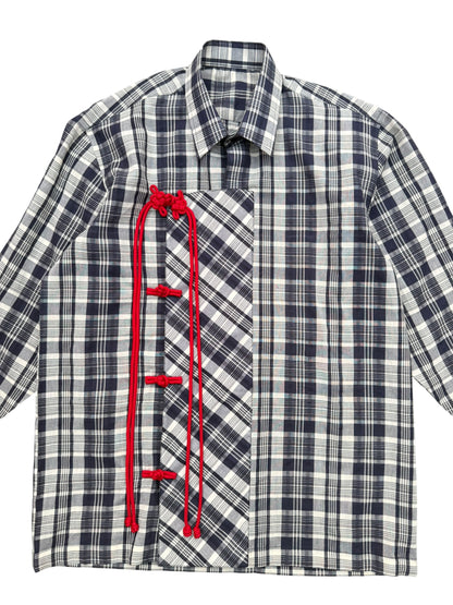 Cheongsam Black Check 100% Women’s Cotton Shirt