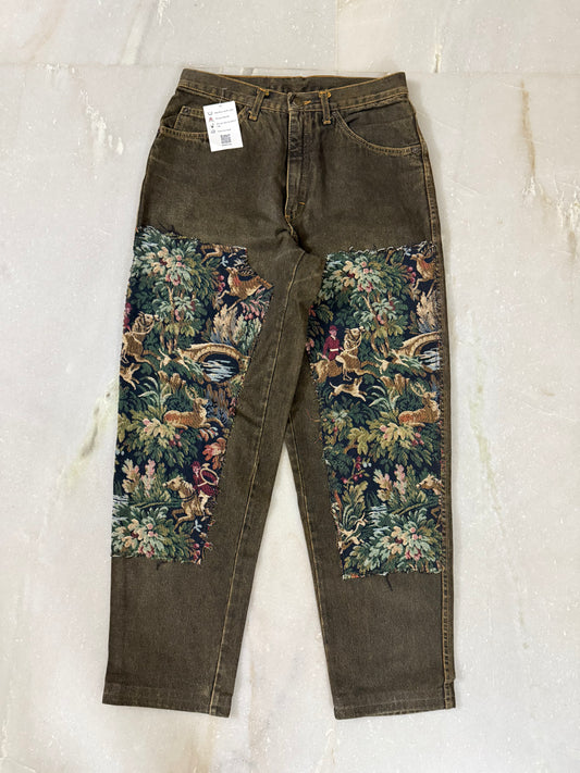 Chef Tapestry Knee Patch Handmade Jeans