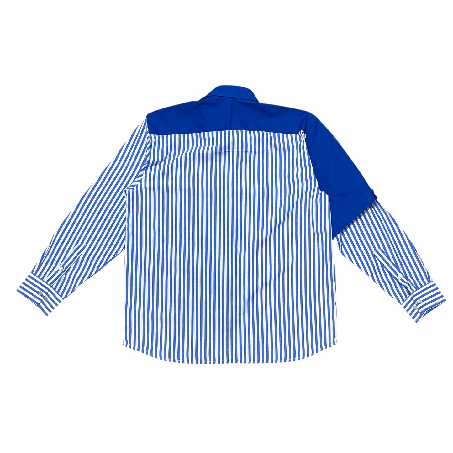 Blue Divided Cotton Shirt