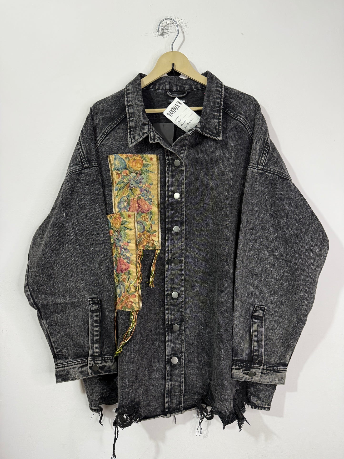 Customised tapestry patch Denim Jacket