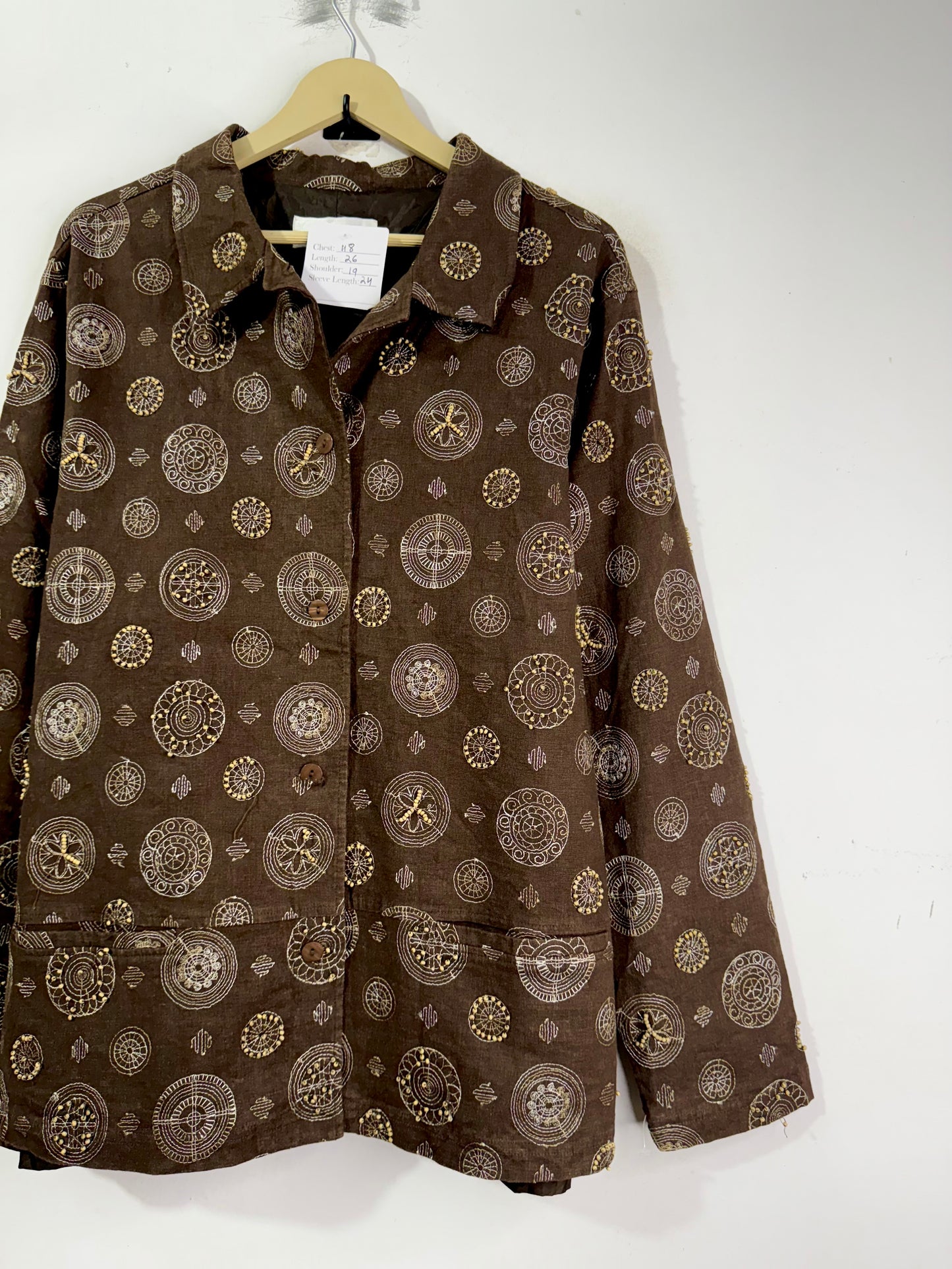 Embroidered Cotton Vintage Jacket