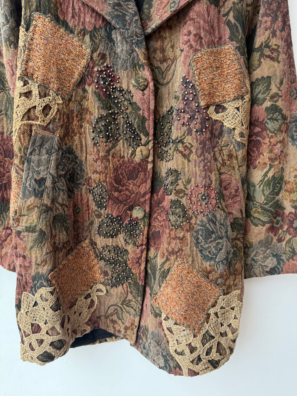 Long Jacquard vintage Jacket
