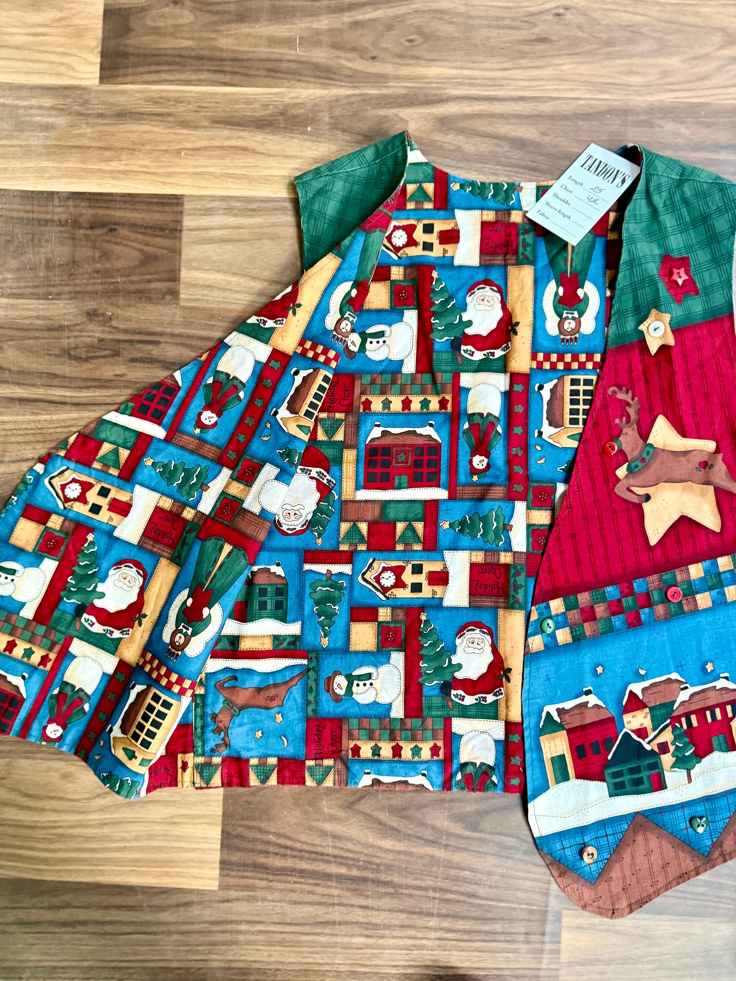Christmas print vest