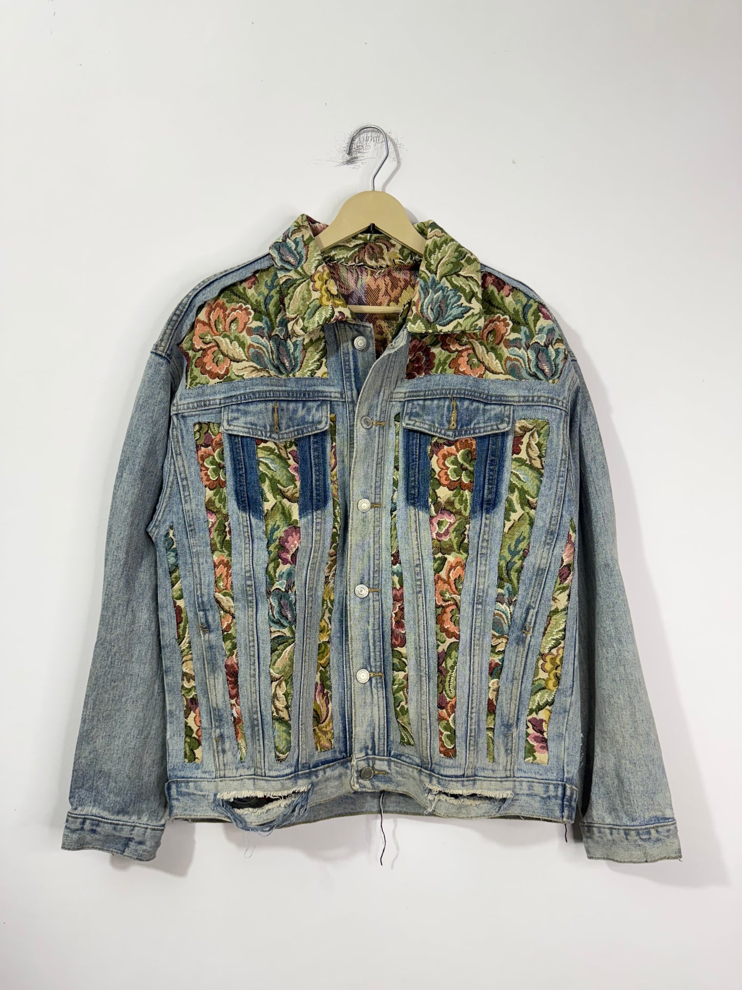 Customised tapestry patch Denim Jacket