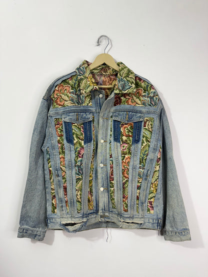 Customised tapestry patch Denim Jacket