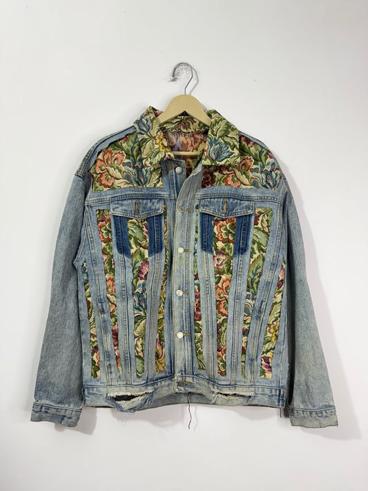Customised tapestry patch Denim Jacket