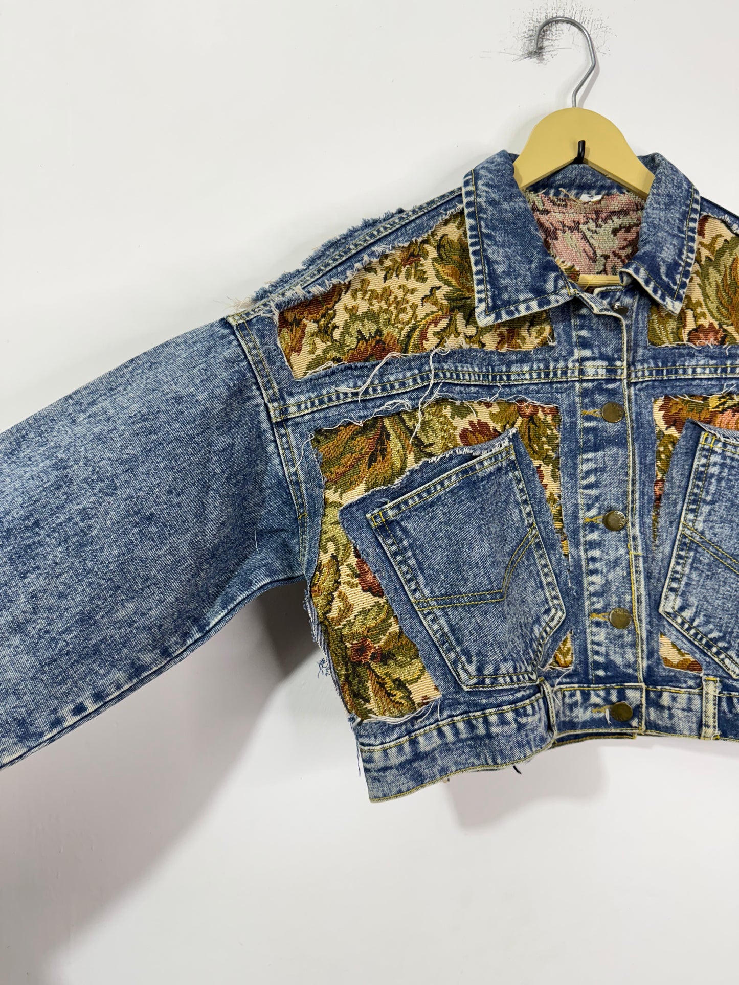 Customised tapestry patch Denim Jacket