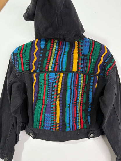 Customised Woollen patch Denim Jacket