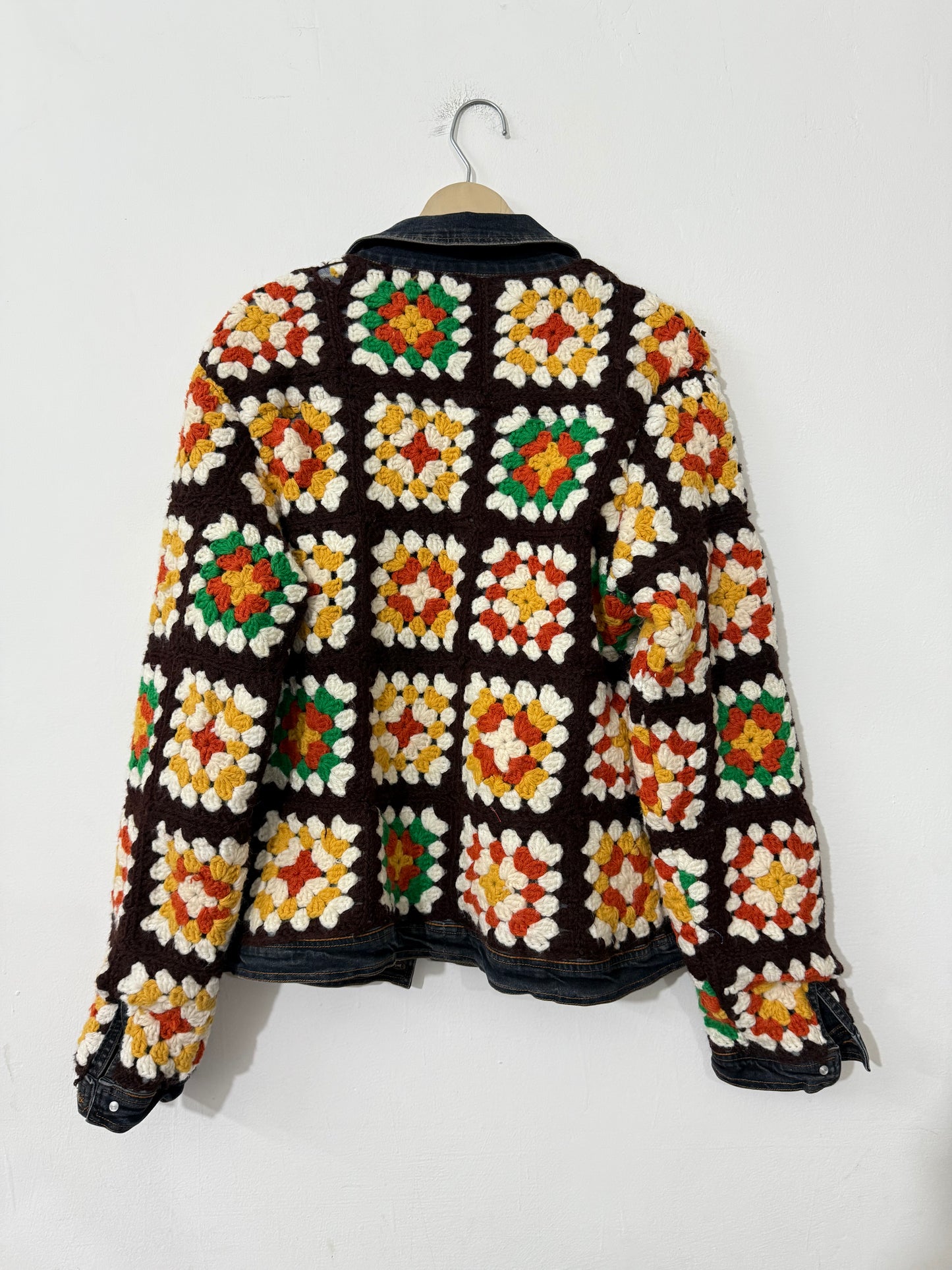 Reversible Denim Crochet Jacket