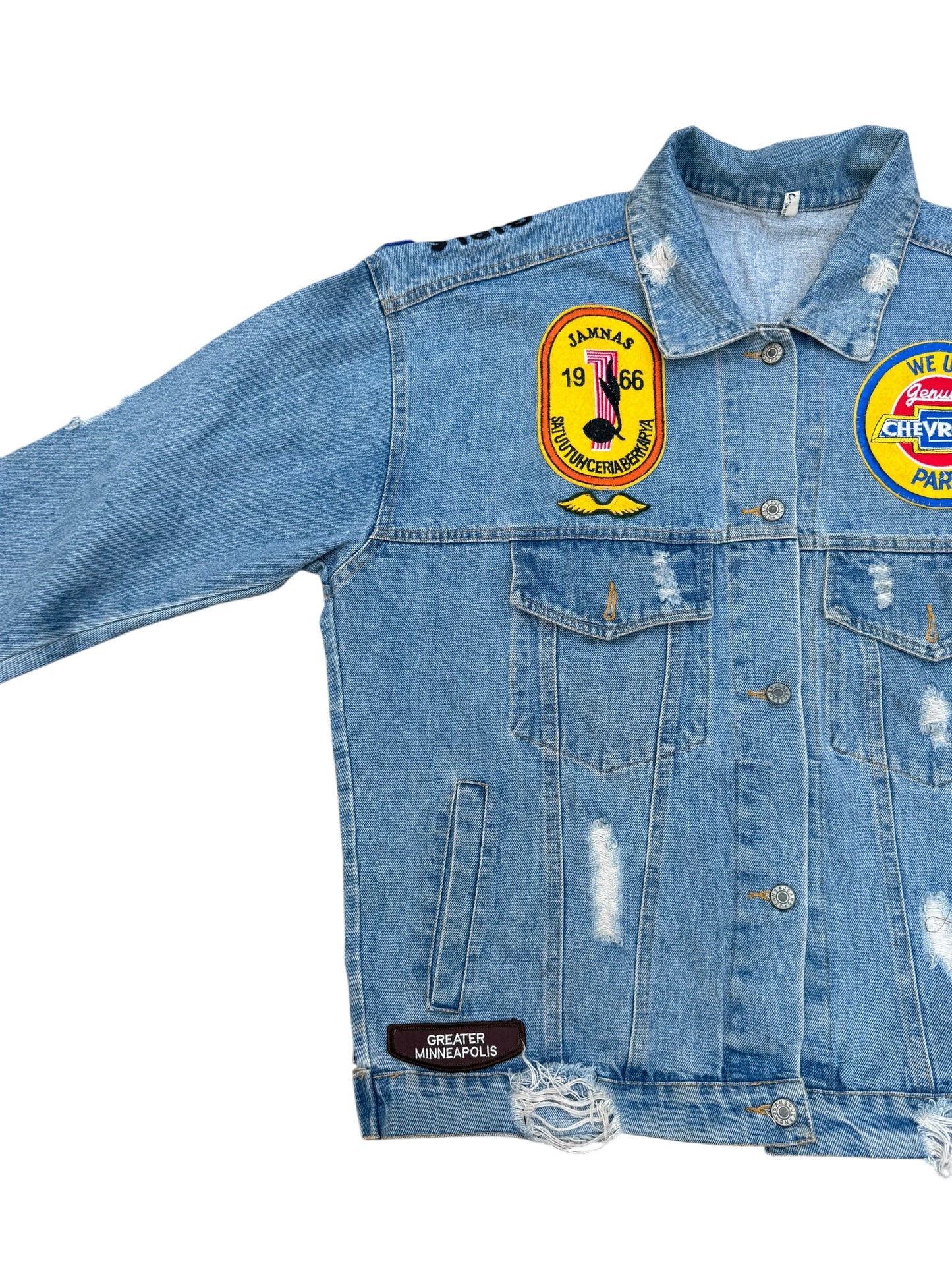 Upcycled patches Denim Jacket