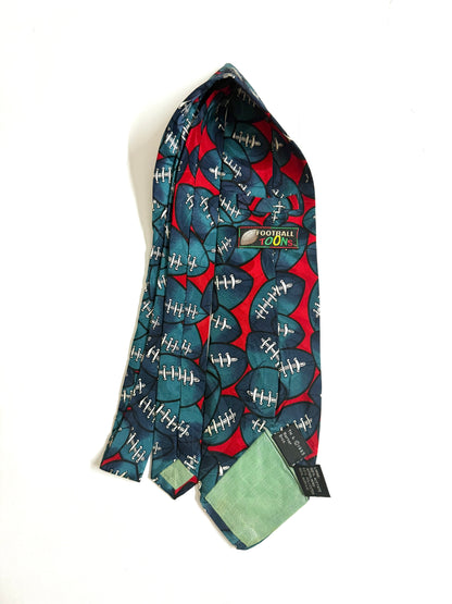 Football Toons Vintage Silk Tie