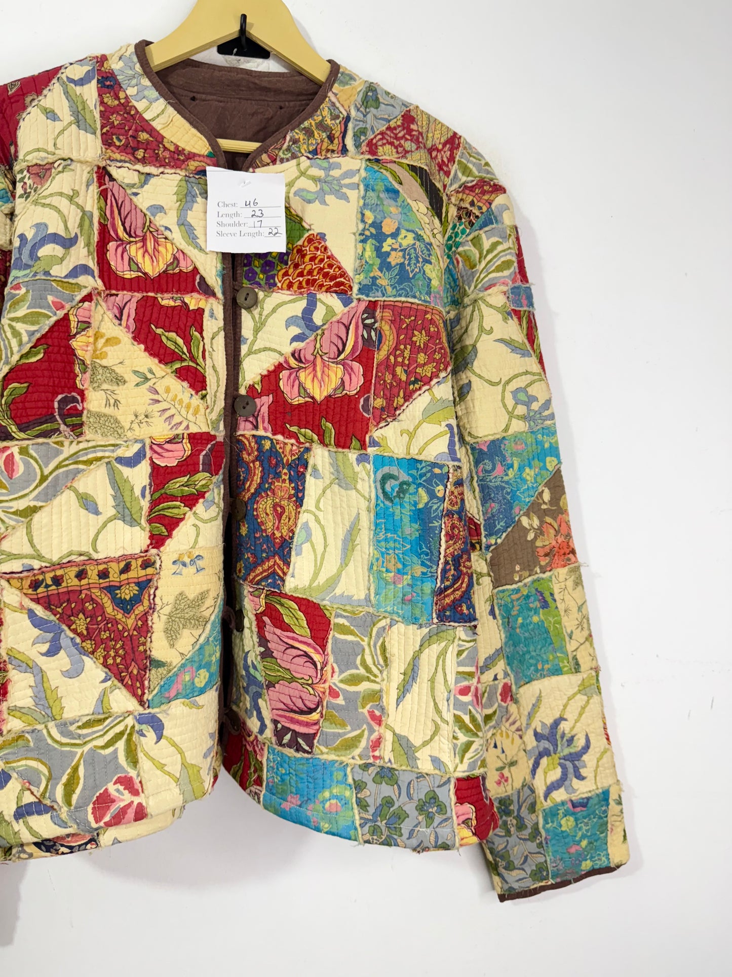 COTTON QUILTED PATCHWORK REVERSIBLE Vintage Jacket