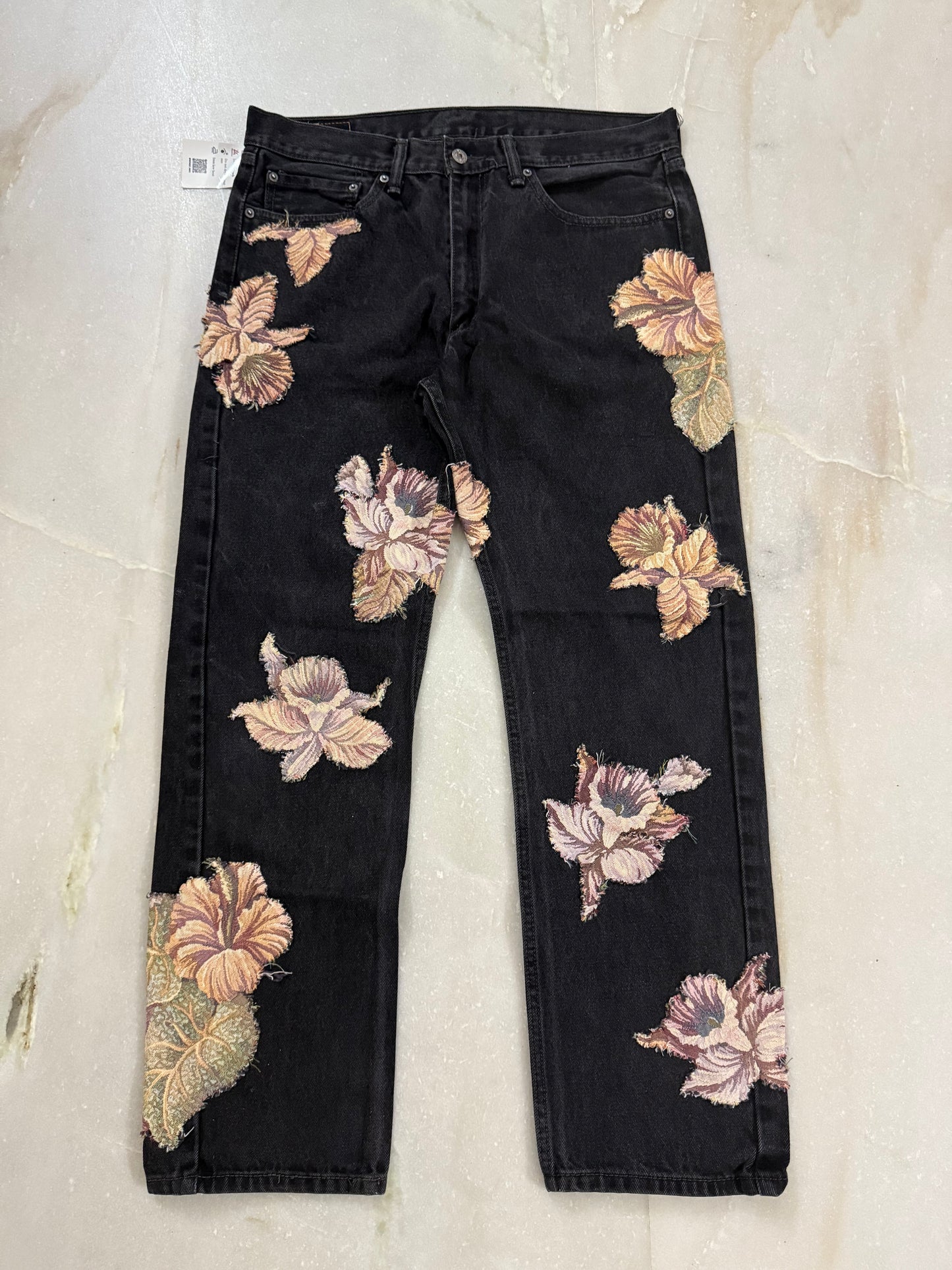Levis Strauss & Co. tapestry patch handmade Jeans