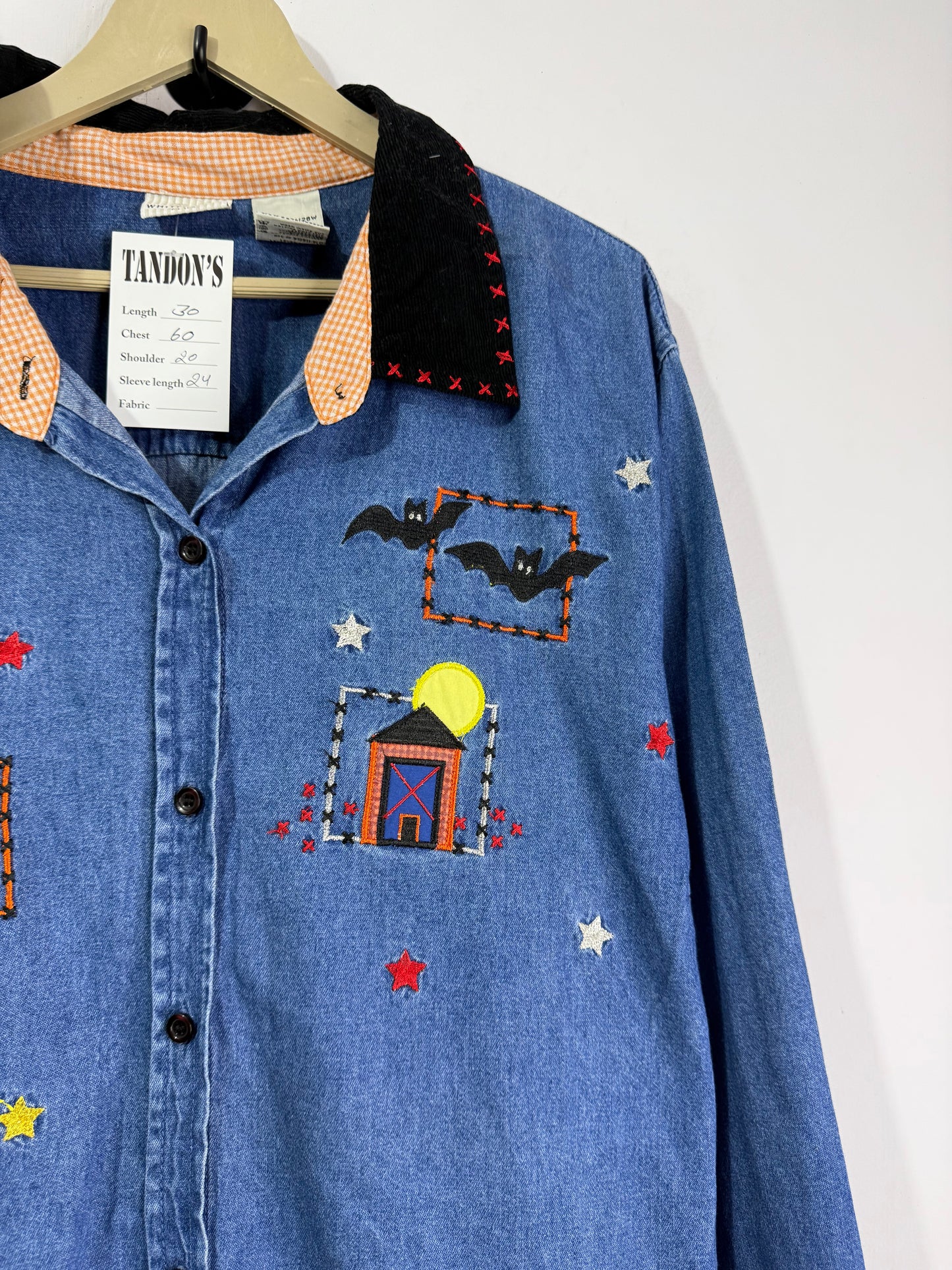 Embroidered Denim Shirt