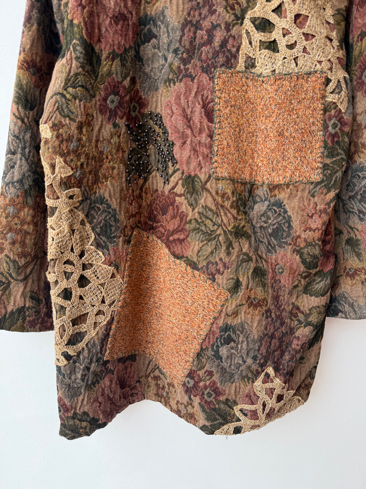 Long Jacquard vintage Jacket