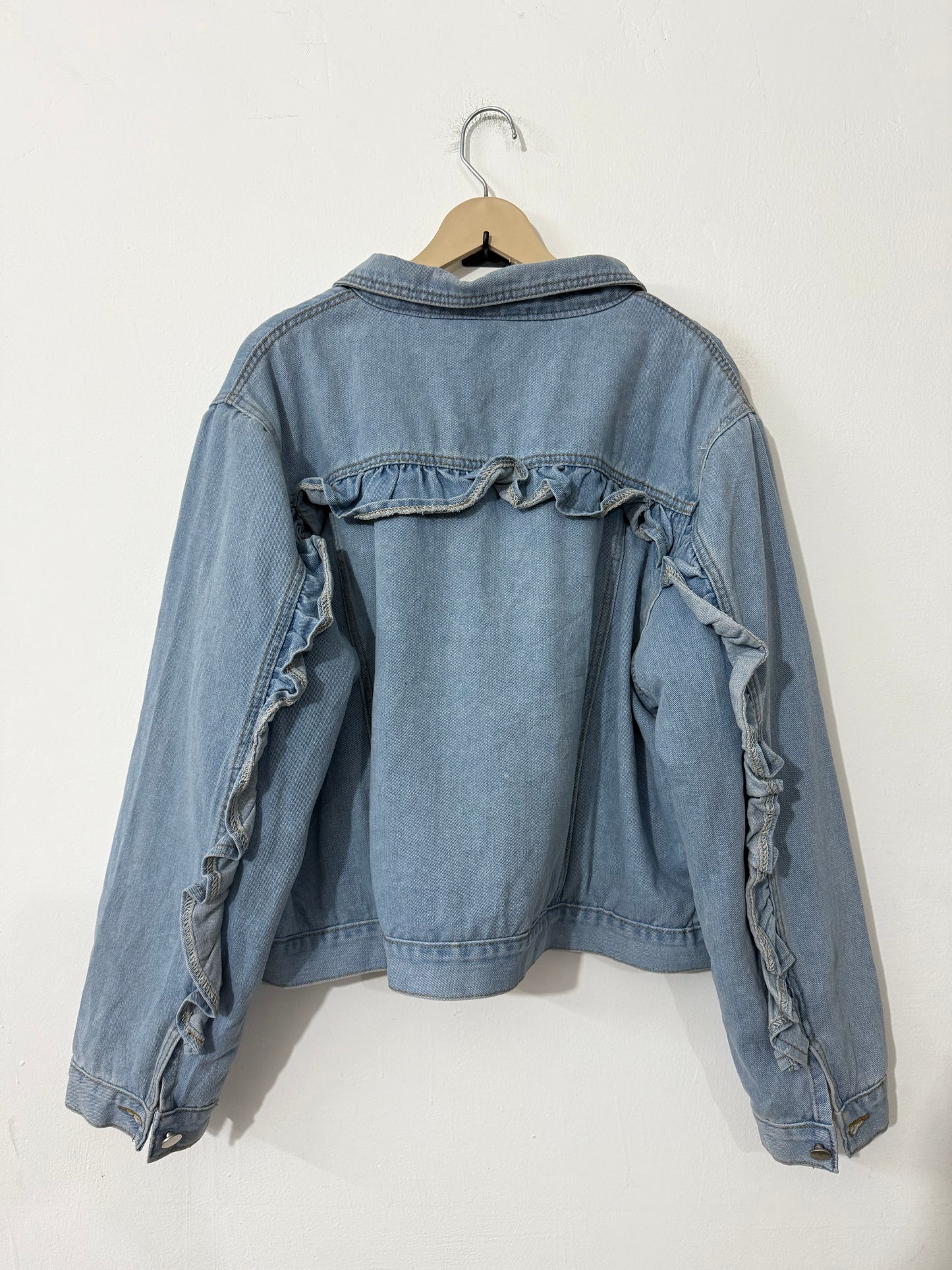 Reversible Denim Crochet Jacket