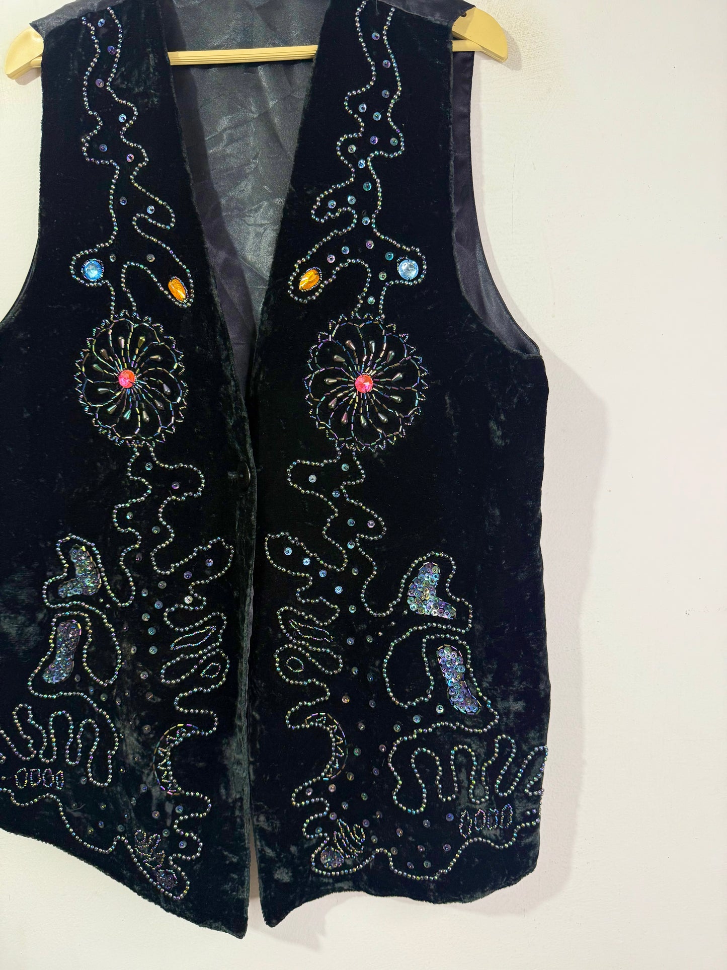 Velvet Embroidered Vintage Vest